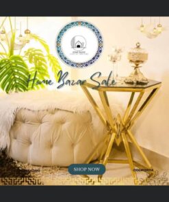 ترابيزة ستانليس ستيل جانبي سداسية جوهرة